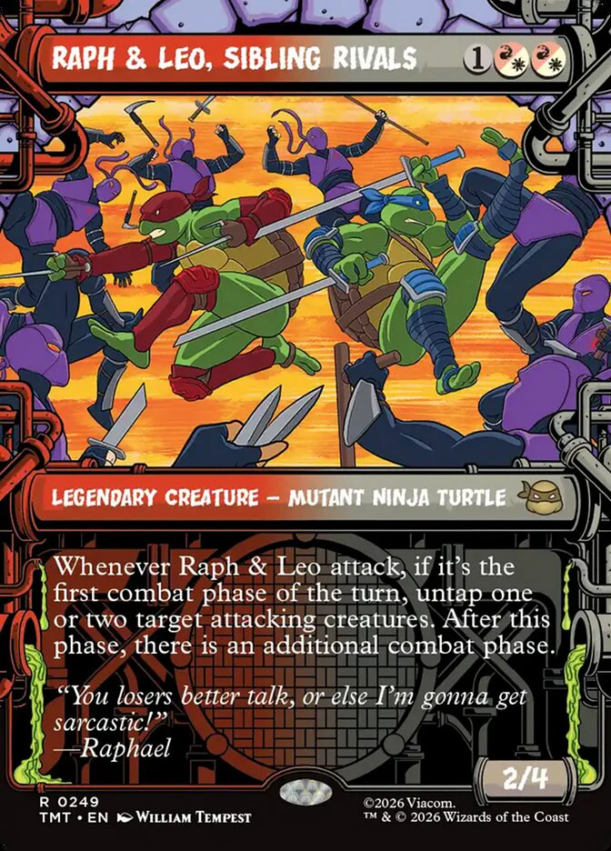 Raph & Leo, Sibling Rivals - Borderless - Inverted - Legendary - Showcase (Foil)