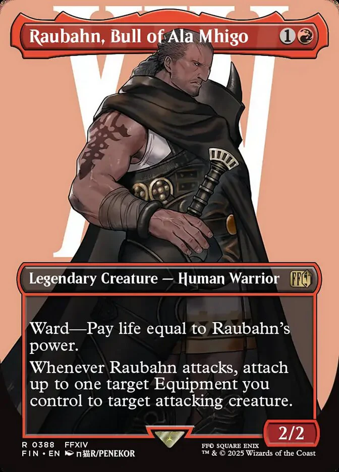 Raubahn, Bull of Ala Mhigo - Borderless - Full Art - Inverted - Legendary (Foil)