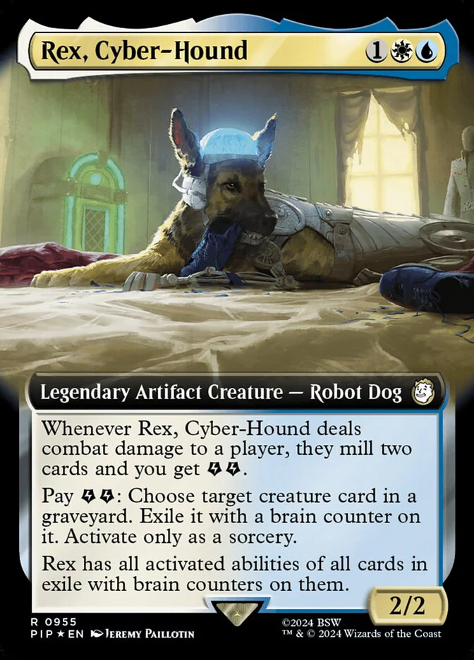 Rex, Cyber-Hound - Extended Art - Legendary - Surge Foil (Foil)