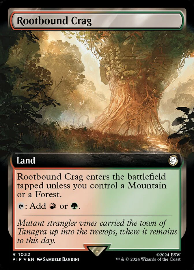 Rootbound Crag - Extended Art - Surge Foil (Foil)