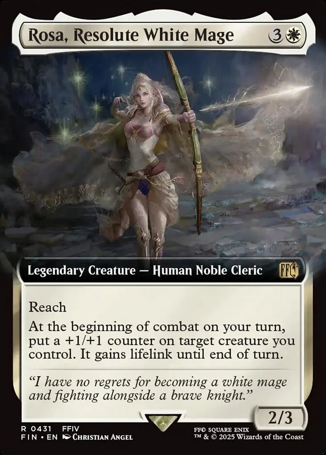 Rosa, Resolute White Mage - Extended Art - Legendary