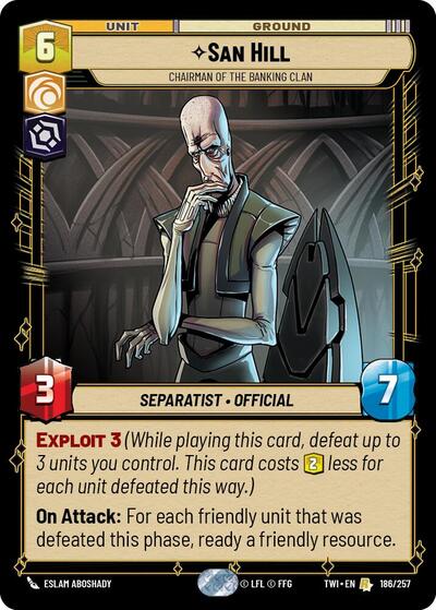 San Hill - Chairman of the Banking Clan  - Foil