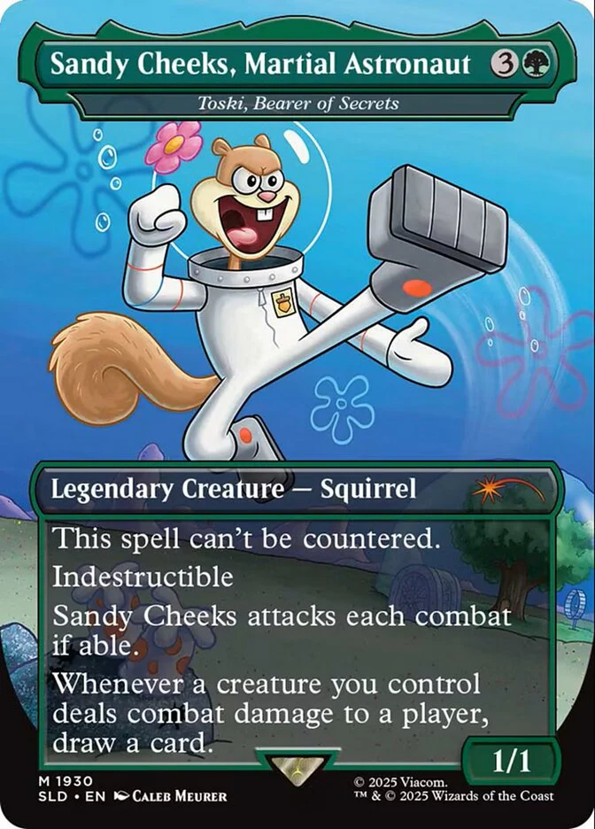 Sandy Cheeks, Martial Astronaut - Toski, Bearer of Secrets - Borderless - Full Art - Legendary