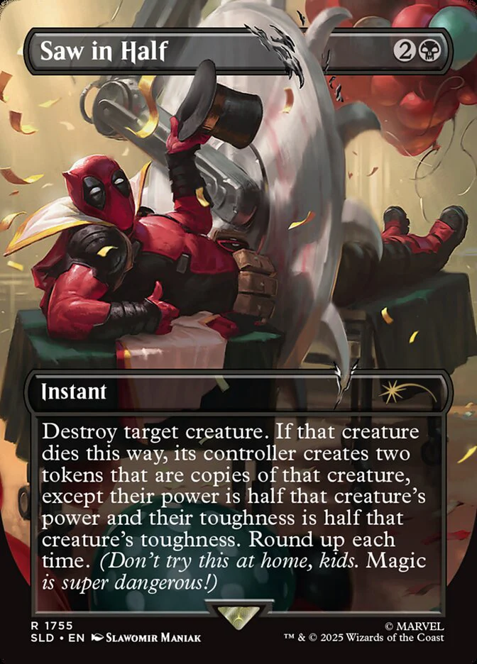 Saw in Half - Borderless - Full Art - Inverted
