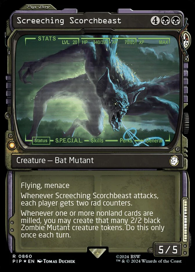 Screeching Scorchbeast - Inverted - Showcase - Surge Foil (Foil)