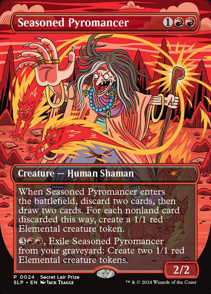 Seasoned Pyromancer - Borderless - Full Art - Inverted