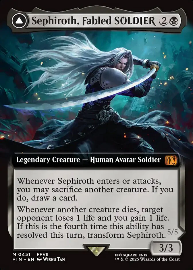 Sephiroth, Fabled SOLDIER // Sephiroth, One-Winged Angel - Extended Art - Legendary