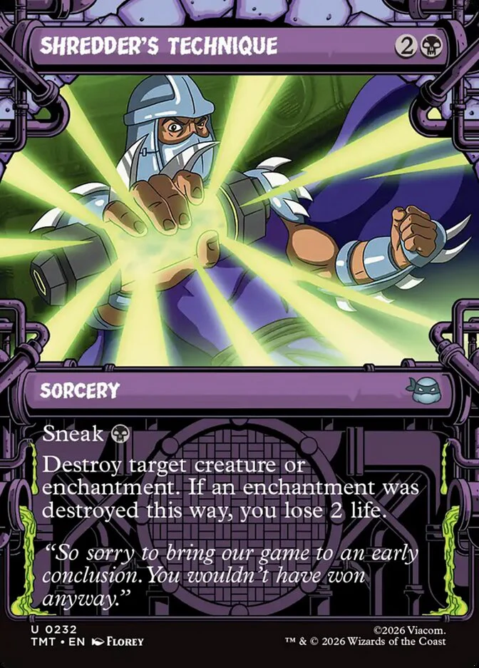 Shredder's Technique - Borderless - Inverted - Showcase (Foil)