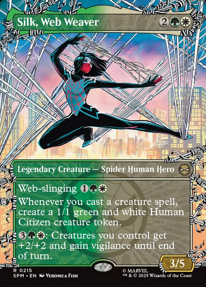 Silk, Web Weaver - Borderless - Full Art - Inverted - Legendary - Showcase (Foil)