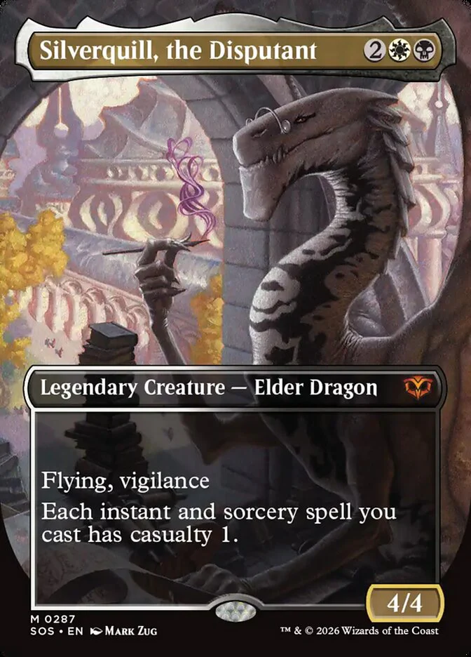 Silverquill, the Disputant - Borderless - Full Art - Inverted - Legendary (Foil)