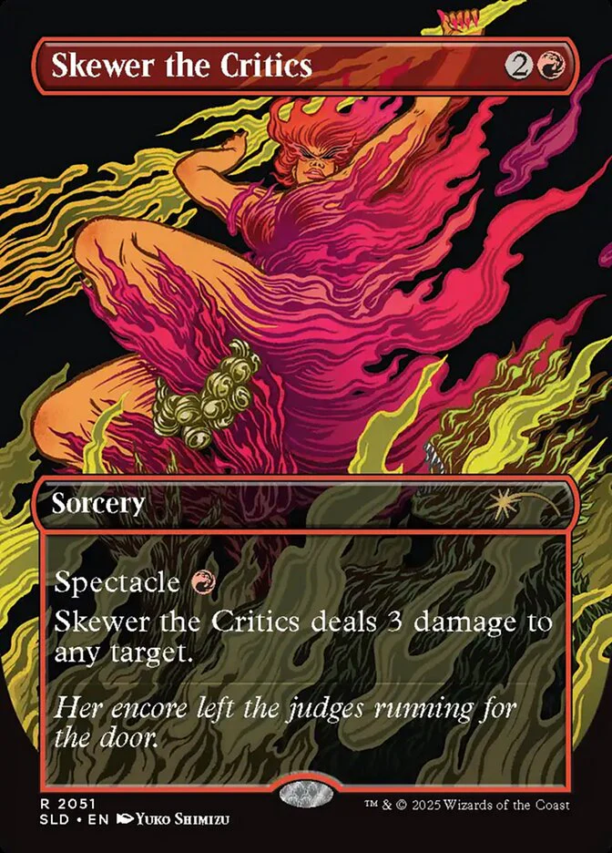 Skewer the Critics - Borderless - Full Art - Inverted (Foil)