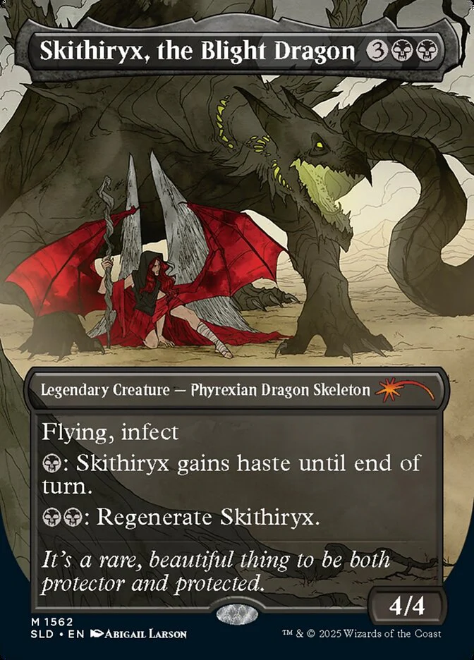 Skithiryx, the Blight Dragon - Borderless - Full Art - Legendary (Foil)