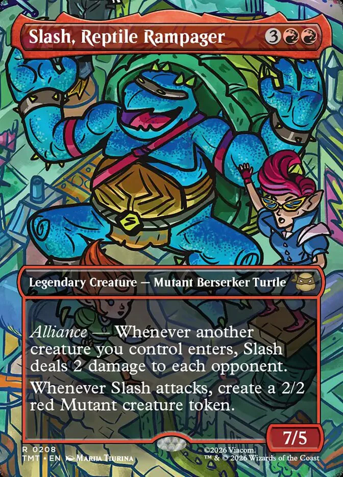 Slash, Reptile Rampager - Borderless - Full Art - Inverted - Legendary (Foil)