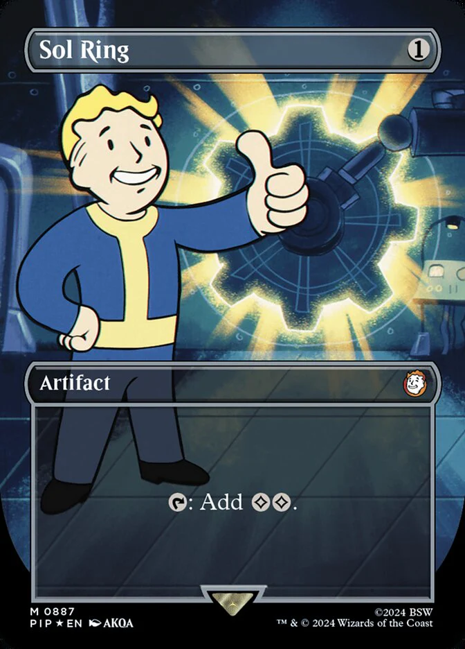 Sol Ring - Borderless - Full Art - Inverted - Surge Foil (Foil)