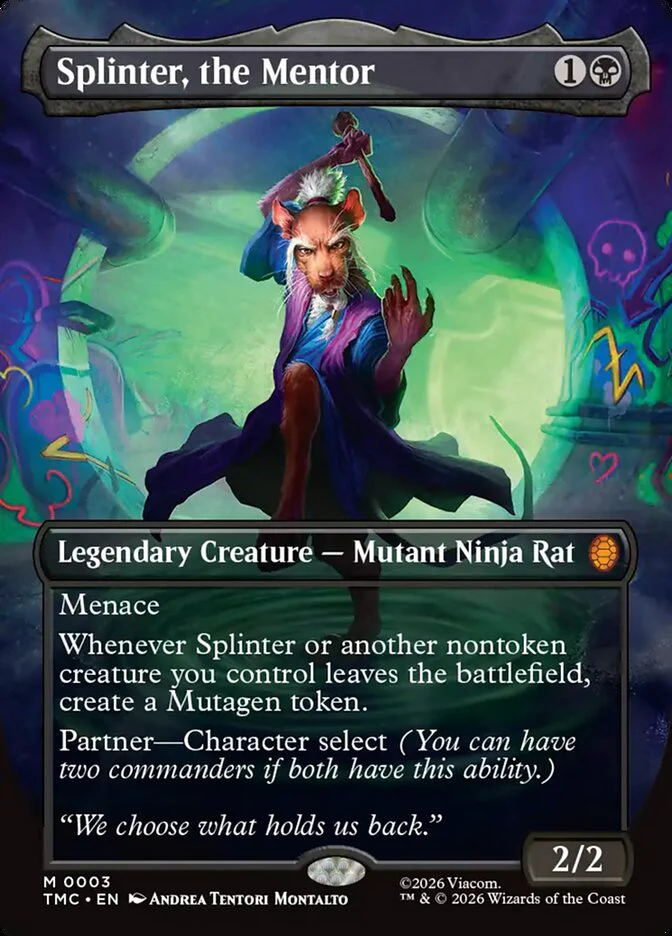 Splinter, the Mentor - Borderless - Full Art - Inverted - Legendary (Foil)