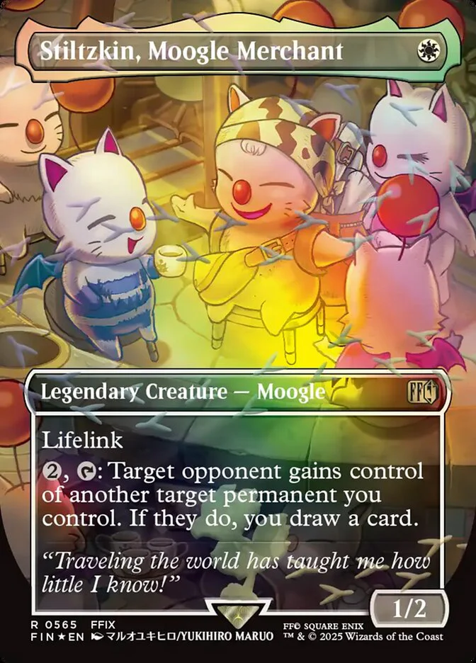 Stiltzkin, Moogle Merchant - Borderless - Inverted - Legendary (Foil)