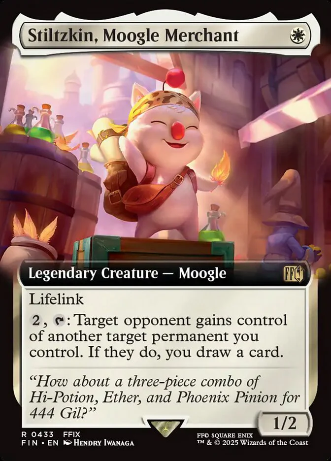 Stiltzkin, Moogle Merchant - Extended Art - Legendary