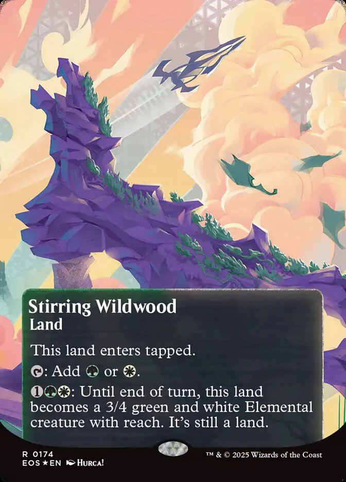 Stirring Wildwood - Borderless - Full Art - Inverted (Foil)