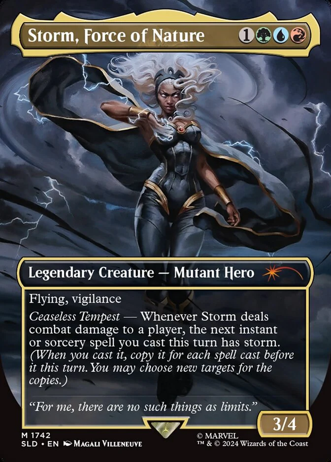 Storm, Force of Nature - Borderless - Full Art - Legendary - Inverted (Foil)