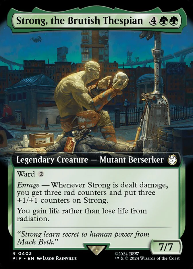 Strong, the Brutish Thespian - Extended Art - Legendary (Foil)