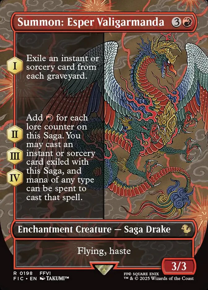 Summon: Esper Valigarmanda - Borderless - Full Art - Enchantment - Inverted (Foil)