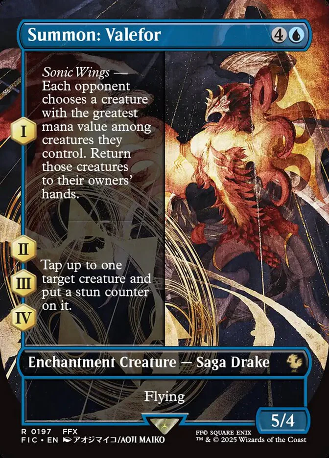 Summon: Valefor - Borderless - Full Art - Enchantment - Inverted