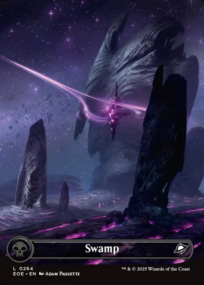 Swamp - Textless - Borderless - Full Art - Inverted (Foil)