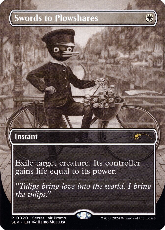 Swords to Plowshares - Borderless - Full Art - Inverted (Foil)
