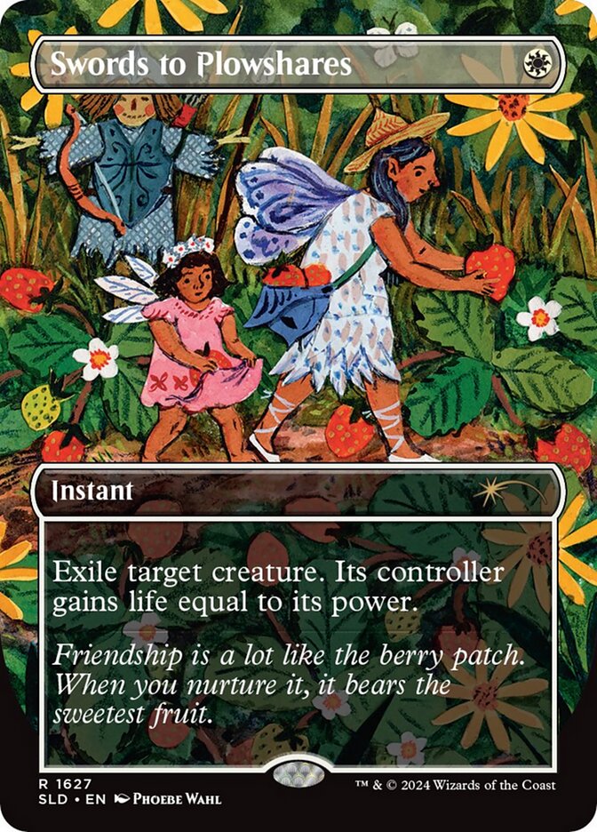 Swords to Plowshares - Borderless - Full Art - Inverted