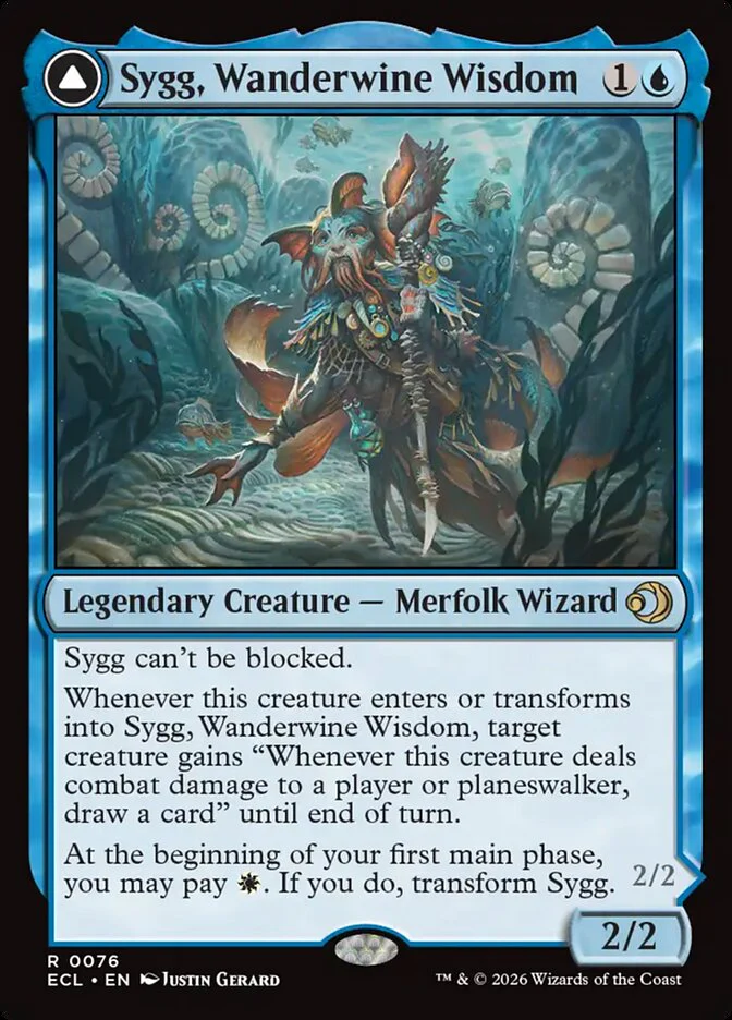 Sygg, Wanderwine Wisdom // Sygg, Wanderbrine Shield - Legendary (Foil)
