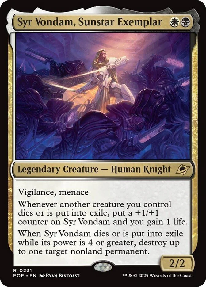 Syr Vondam, Sunstar Exemplar - Legendary