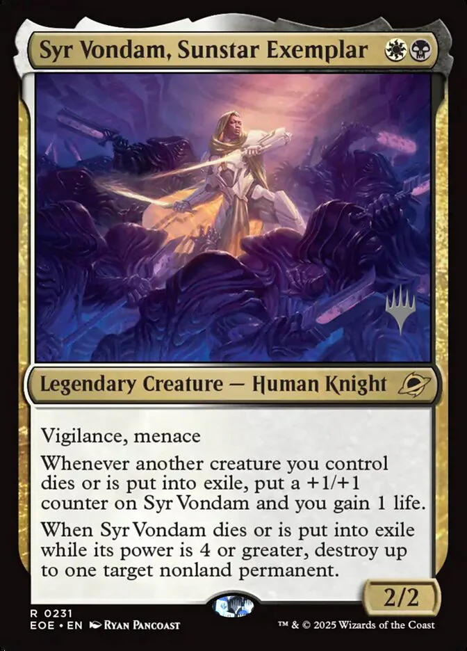 Syr Vondam, Sunstar Exemplar - Legendary