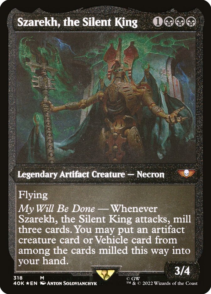 Szarekh, the Silent King - Etched - Inverted - Legendary - Etched (Etched Foil)
