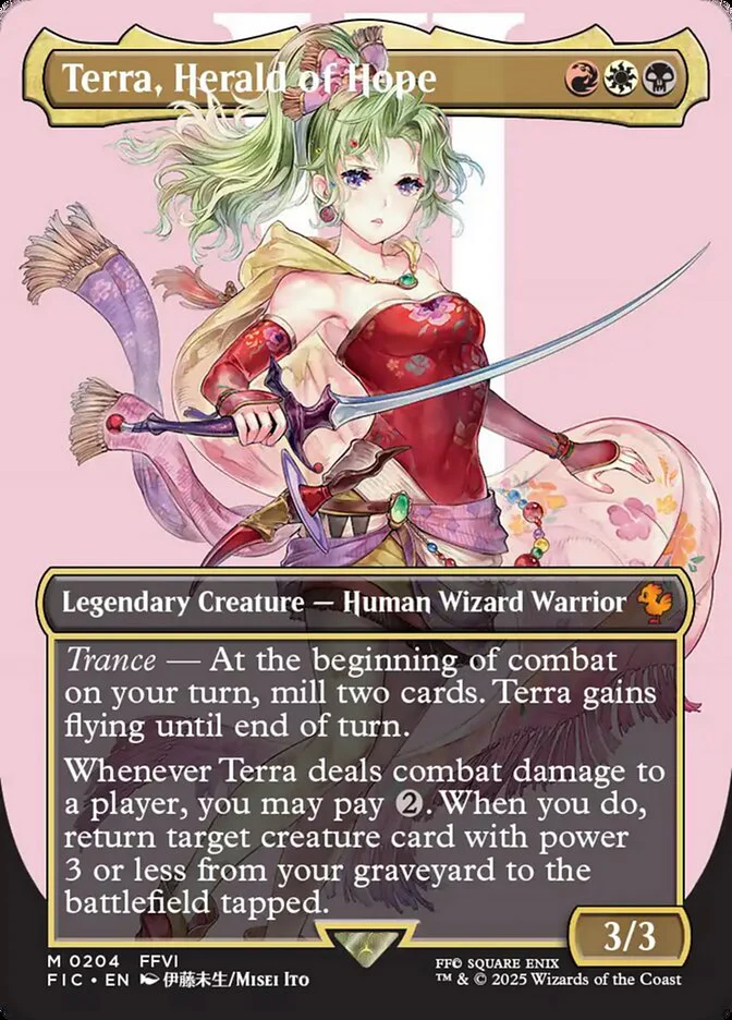 Terra, Herald of Hope - Borderless - Full Art - Legendary - Inverted