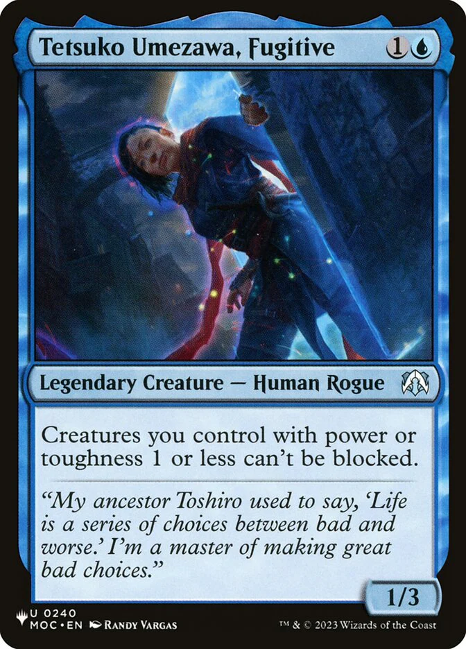 Tetsuko Umezawa, Fugitive - Legendary