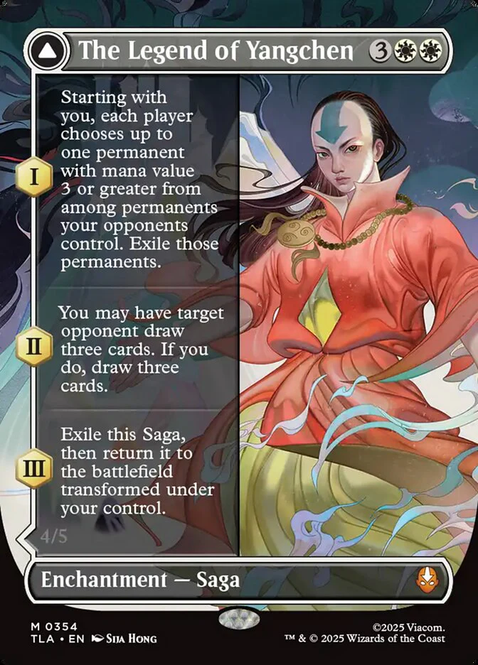 The Legend of Yangchen // Avatar Yangchen - Borderless - Full Art - Enchantment - Inverted - Legendary