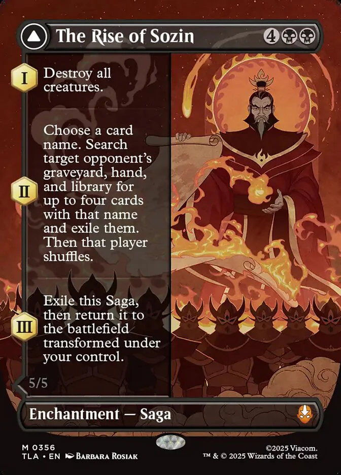 The Rise of Sozin // Fire Lord Sozin - Full Art - Enchantment - Inverted - Legendary (Foil)
