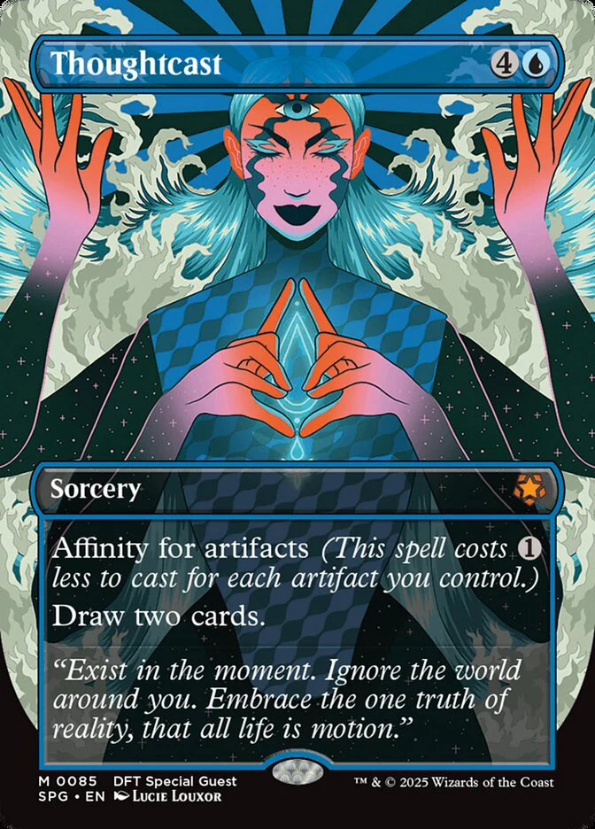 Thoughtcast - Borderless - Full Art - Inverted