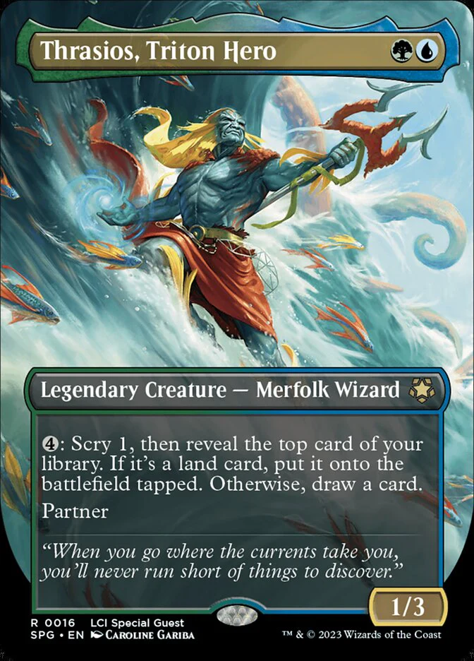 Thrasios, Triton Hero - Borderless - Full Art - Inverted - Legendary (Foil)