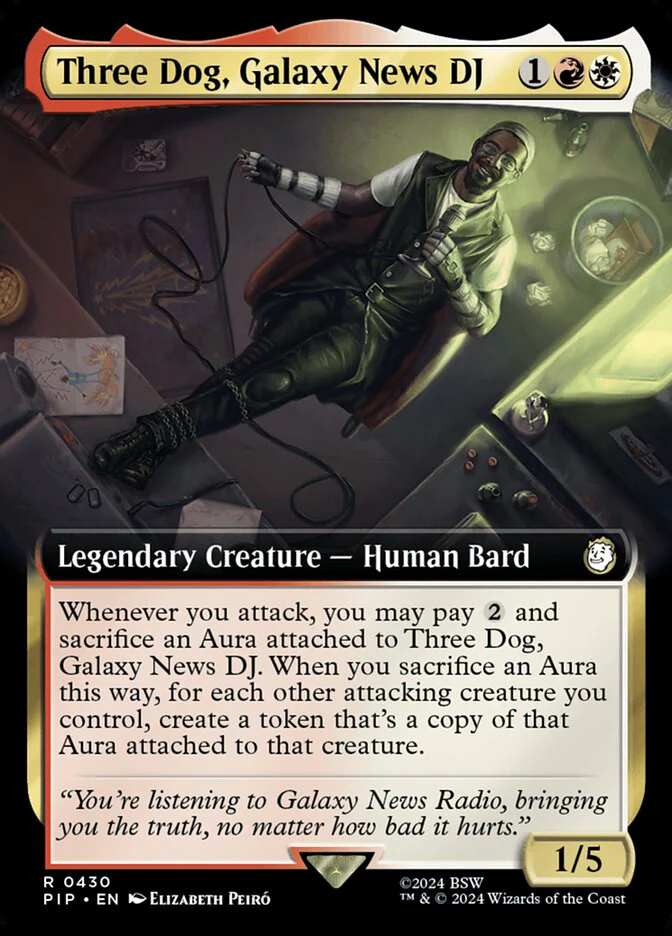 Three Dog, Galaxy News DJ - Extended Art - Legendary (Foil)