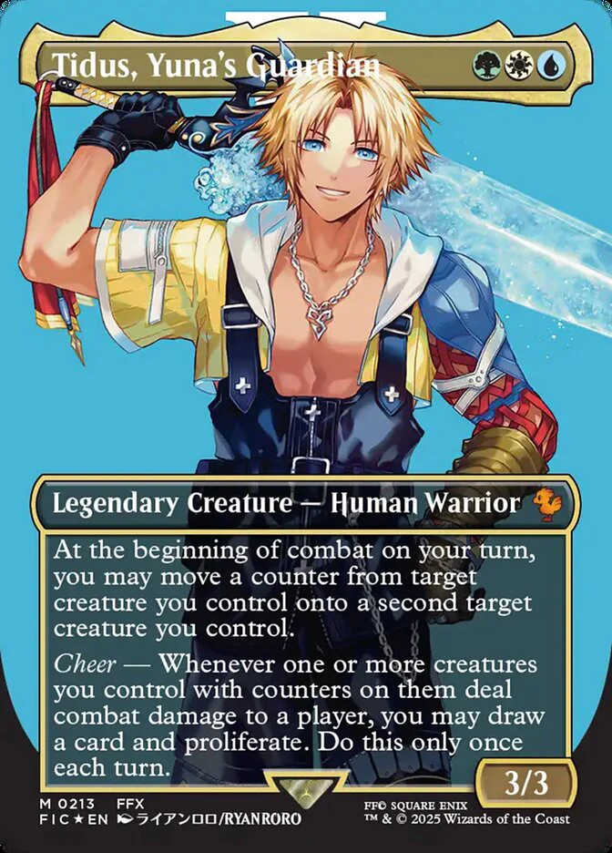 Tidus, Yuna's Guardian - Borderless - Full Art - Legendary - Inverted (Foil)