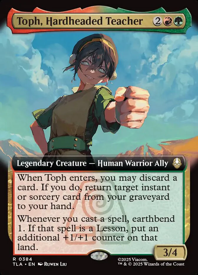 Toph, Hardheaded Teacher - Extended Art - Legendary (Foil)