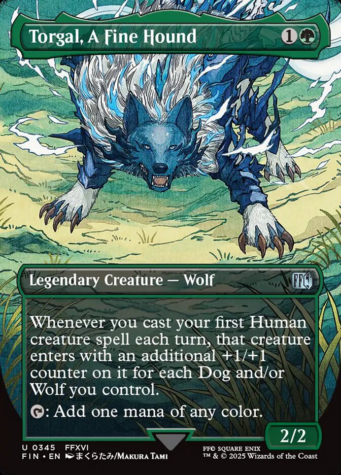Torgal, A Fine Hound - Borderless - Full Art - Inverted - Legendary