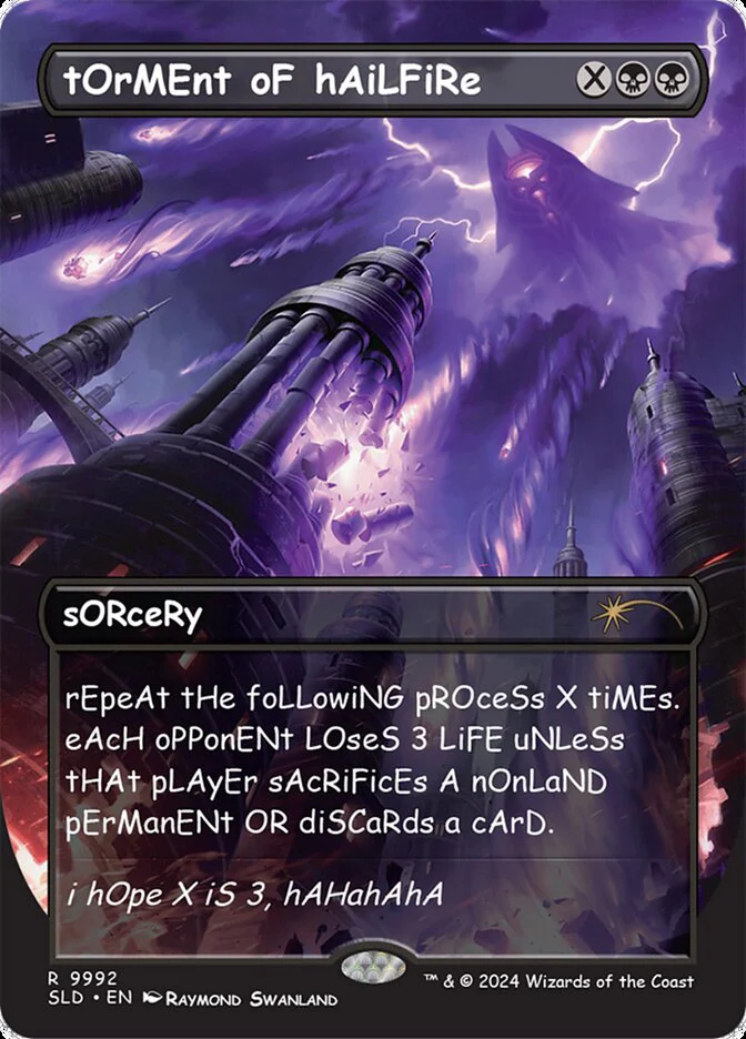 Torment of Hailfire - Borderless - Full Art - Inverted (Foil)