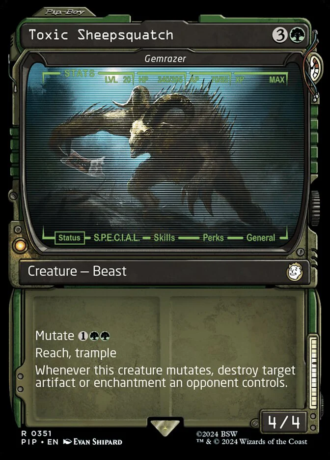 Toxic Sheepsquatch - Gemrazer - Inverted - Showcase (Foil)