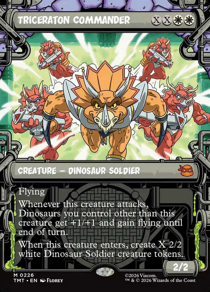 Triceraton Commander - Borderless - Inverted - Showcase (Foil)