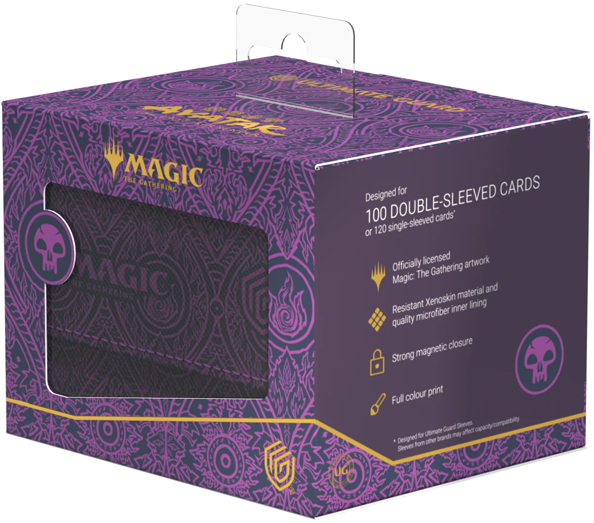 UG DECK CASE SIDEWINDER 100+ XENOSKIN MTG AVATAR: THE LAST AIRBENDER - MANA SYMBOL BLACK