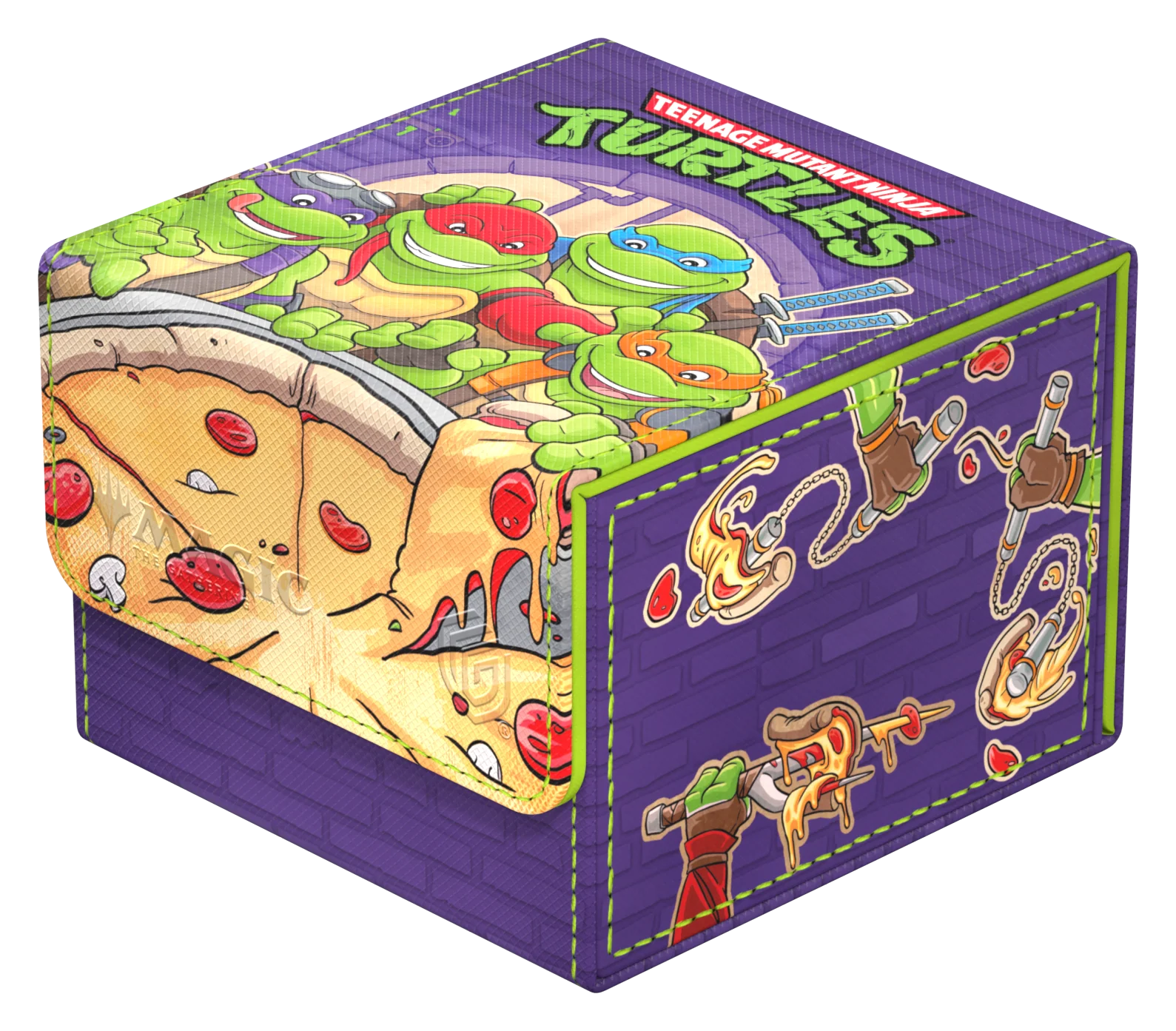 UG DECK CASE SIDEWINDER 133+ XENOSKIN MTG TEENAGE MUTANT NINJA TURTLES PIZZA BOX