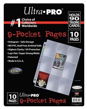Ultra Pro 9-Pocket Pages 10 Pack