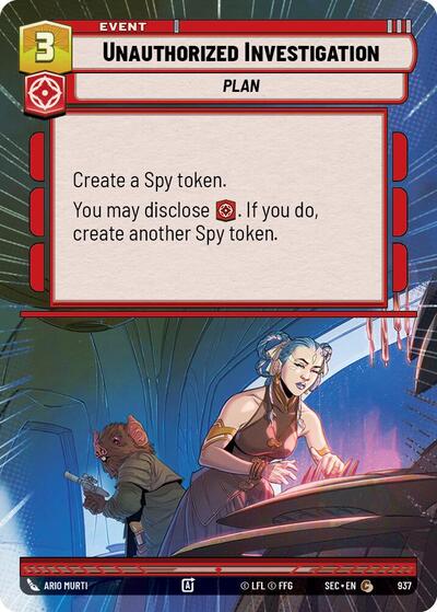 Unauthorized Investigation (Hyperspace) - Foil